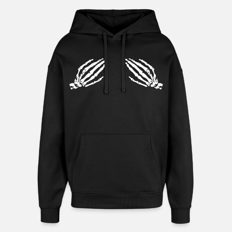 Main de squelette - Sweat à capuche unisexe Stanley/Stella Oversized - noir