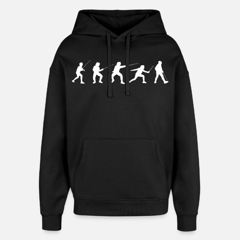 Fechttechniken - Oversized Unisex Hoodie von Stanley/Stella - Schwarz