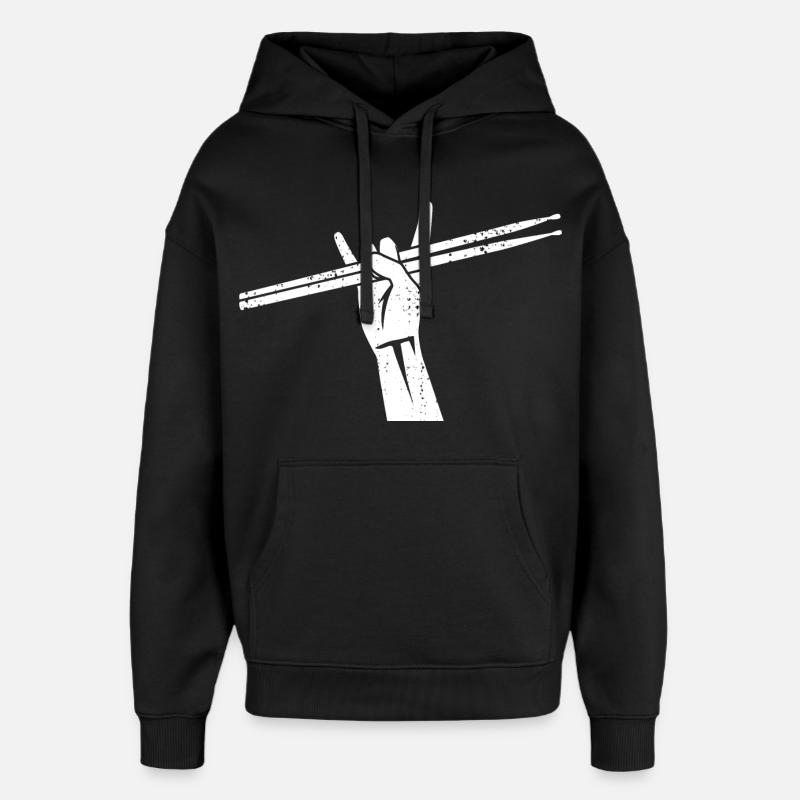 Batteur Musique Rock - Sweat à capuche unisexe Stanley/Stella Oversized - noir