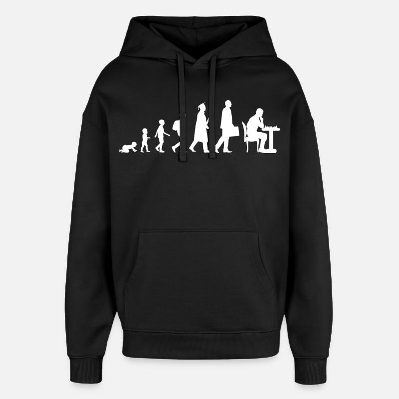 De l’enfant au joueur d’échecs - Sweat à capuche unisexe Stanley/Stella Oversized - noir