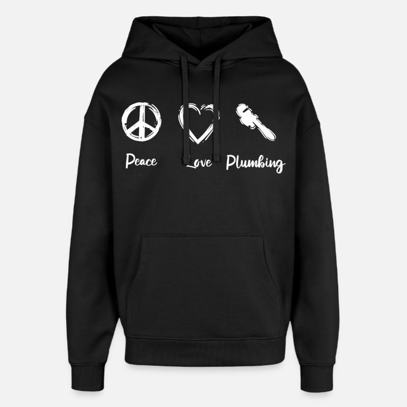 J’adore être plombier - Sweat à capuche unisexe Stanley/Stella Oversized - noir