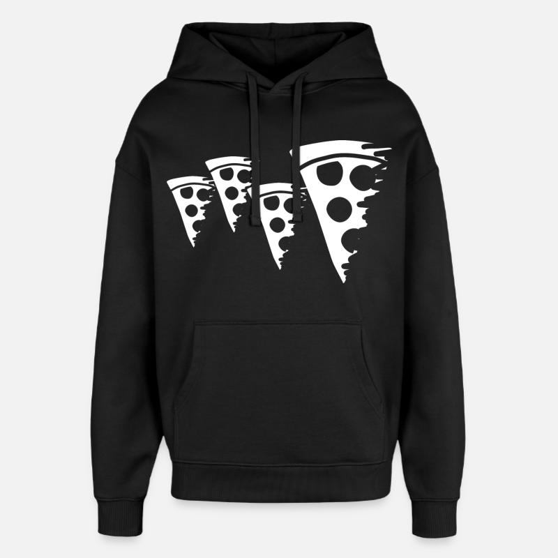 Croquis de pizza - Sweat à capuche unisexe Stanley/Stella Oversized - noir
