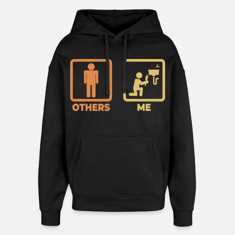 Figurines de plombier bâton - Sweat à capuche unisexe Stanley/Stella Oversized - noir