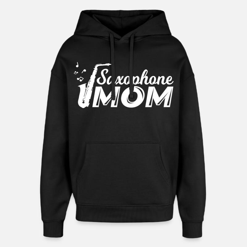 Saxophoniste Mère - Sweat à capuche unisexe Stanley/Stella Oversized - noir