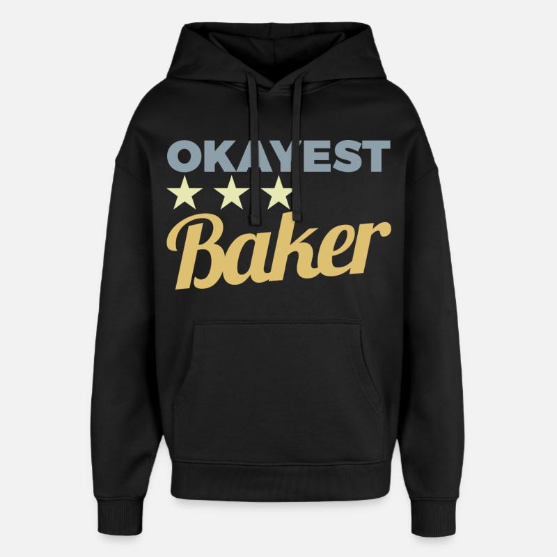 Average baker - Oversized Unisex Hoodie by Stanley/Stella - black