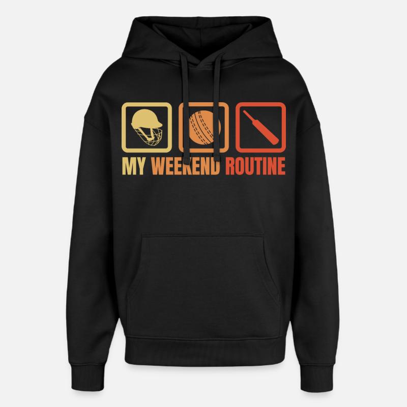 Ma routine du week-end - Sweat à capuche unisexe Stanley/Stella Oversized - noir