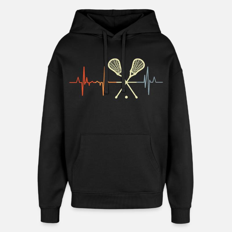 Palpitations de crosse - Sweat à capuche unisexe Stanley/Stella Oversized - noir