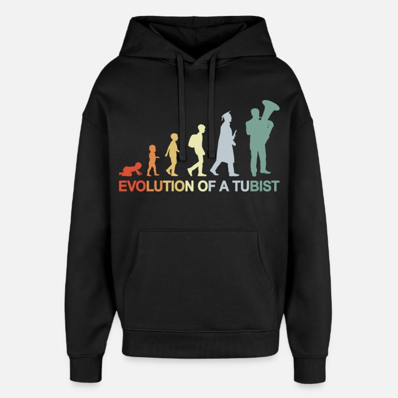 Entwicklung eines Tubisten - Oversized Unisex Hoodie von Stanley/Stella - Schwarz