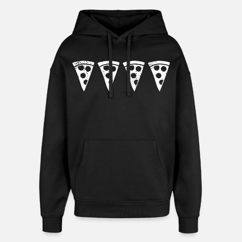 Tranche de pizza rétro - Sweat à capuche unisexe Stanley/Stella Oversized - noir