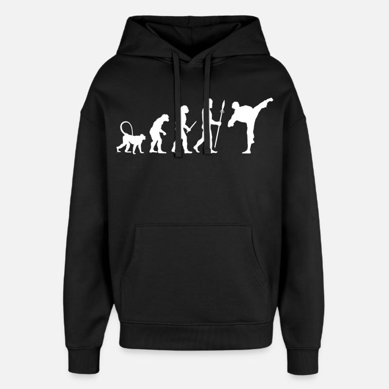 Karate Evolution - Oversized Unisex Hoodie by Stanley/Stella - black