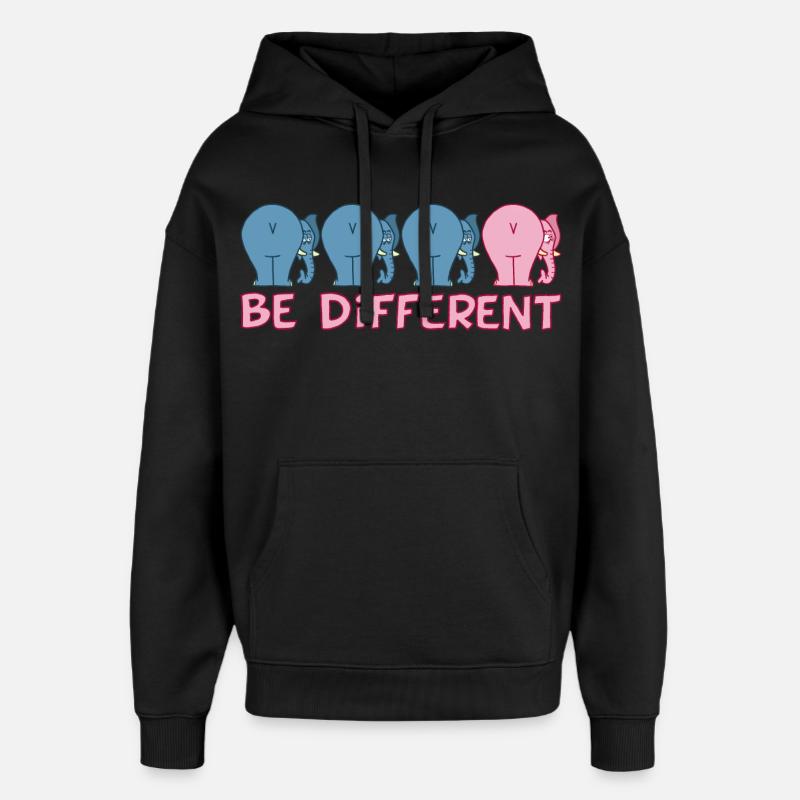 Ein anderer Elefant - Oversized Unisex Hoodie von Stanley/Stella - Schwarz