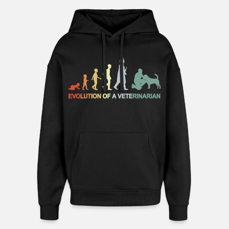 Développement de l’enfant au vétérinaire - Sweat à capuche unisexe Stanley/Stella Oversized - noir