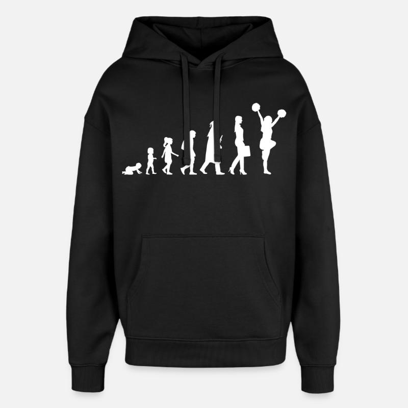 Évolution d’une pom-pom girl - Sweat à capuche unisexe Stanley/Stella Oversized - noir