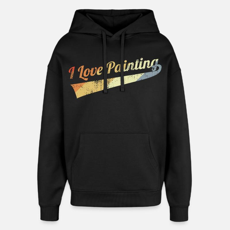 J’aime peindre - Sweat à capuche unisexe Stanley/Stella Oversized - noir