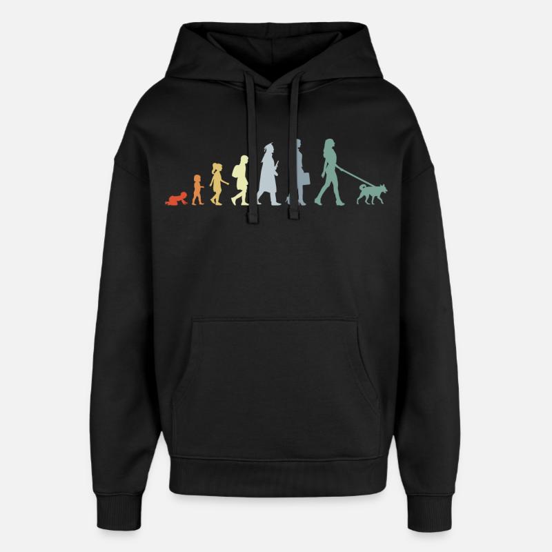 Propriétaire de chien Evolution - Sweat à capuche unisexe Stanley/Stella Oversized - noir