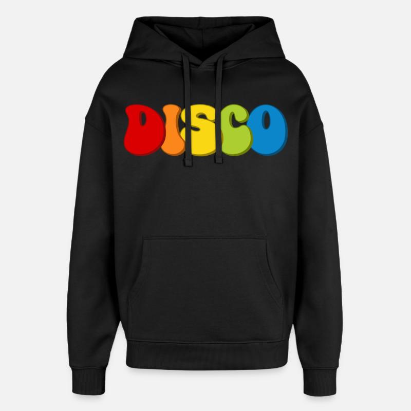 Discothèque - Sweat à capuche unisexe Stanley/Stella Oversized - noir