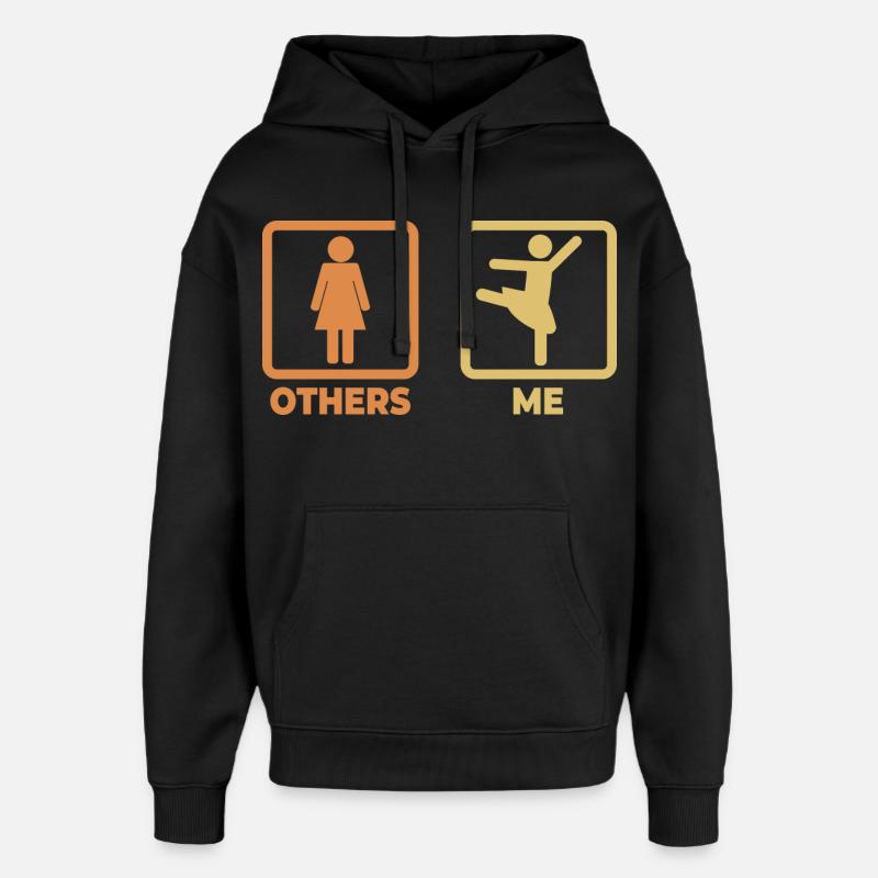 Figurines de bâton de ballet - Sweat à capuche unisexe Stanley/Stella Oversized - noir