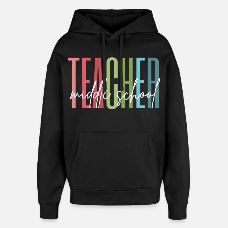 Cadeau d’enseignant de collège - Sweat à capuche unisexe Stanley/Stella Oversized - noir