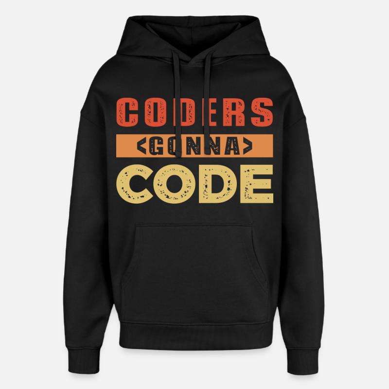 Developer Saying - Oversized Unisex Hoodie by Stanley/Stella - black