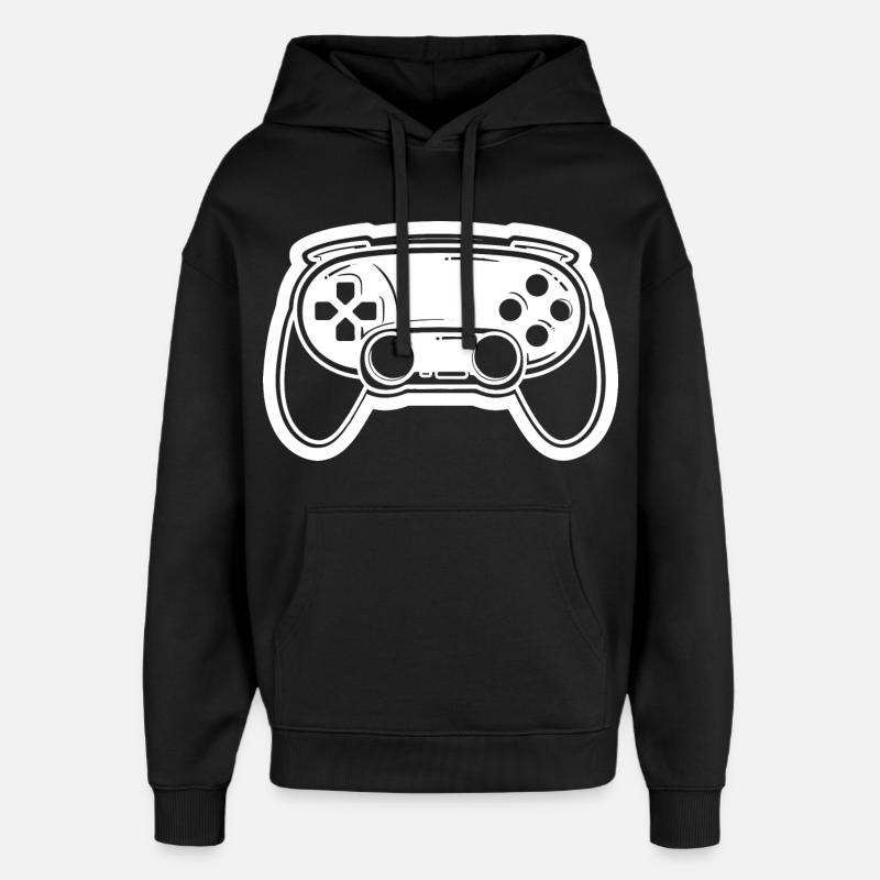 Videospiel Controller Zeichnung - Oversized Unisex Hoodie von Stanley/Stella - Schwarz