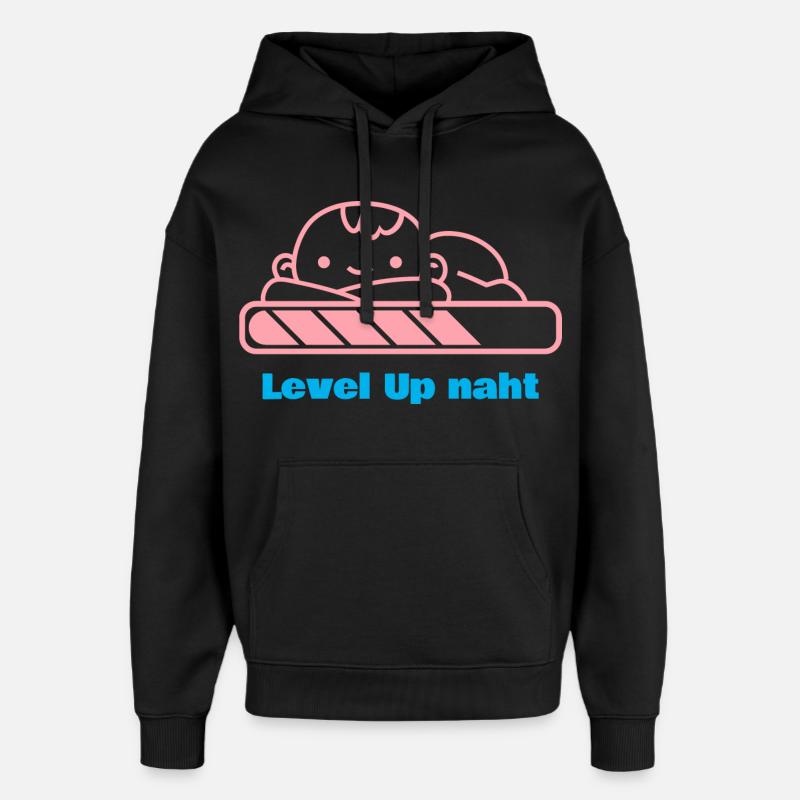 Level Up, Bald-Papa! - Oversized Unisex Hoodie von Stanley/Stella - Schwarz