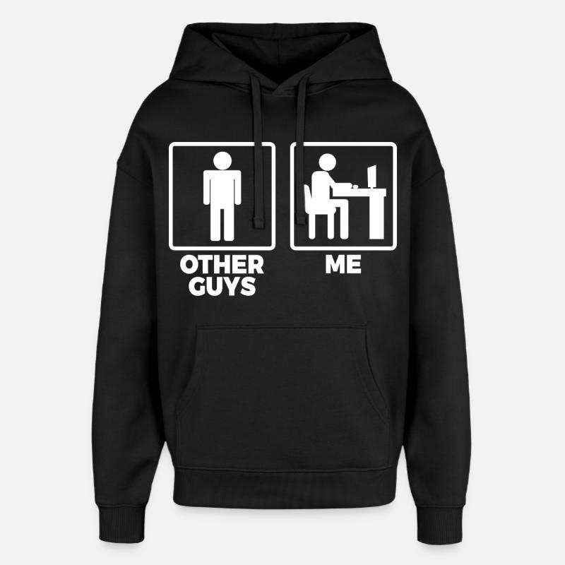 Software Engineer Stick Figures - Oversized Unisex Hoodie by Stanley/Stella - black