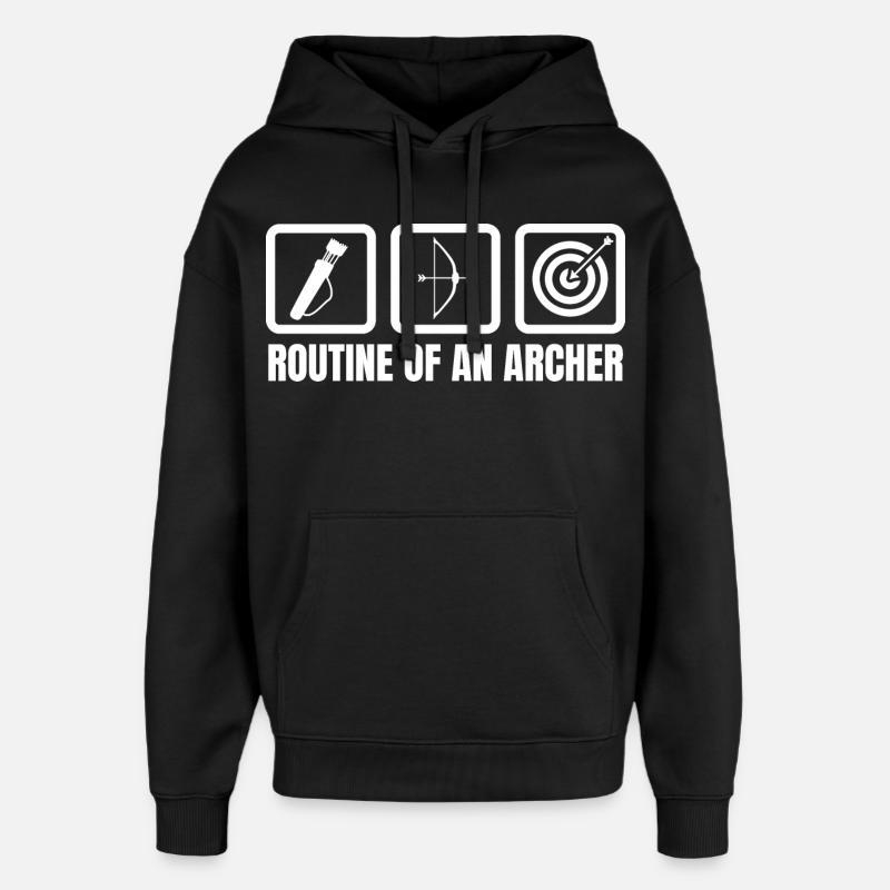 Routine eines Bogenschützen - Oversized Unisex Hoodie von Stanley/Stella - Schwarz