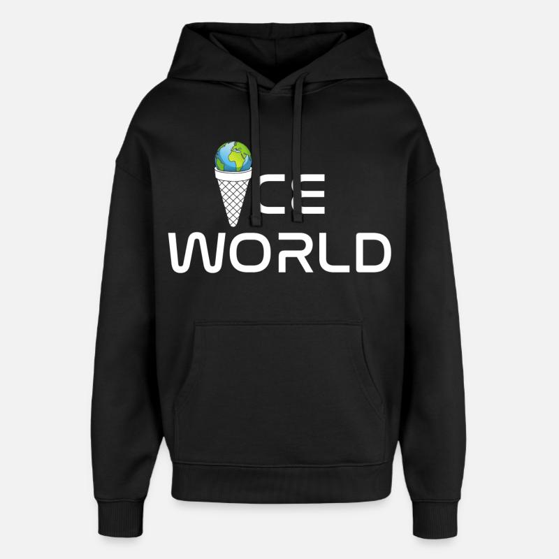 Monde de glace - Sweat à capuche unisexe Stanley/Stella Oversized - noir