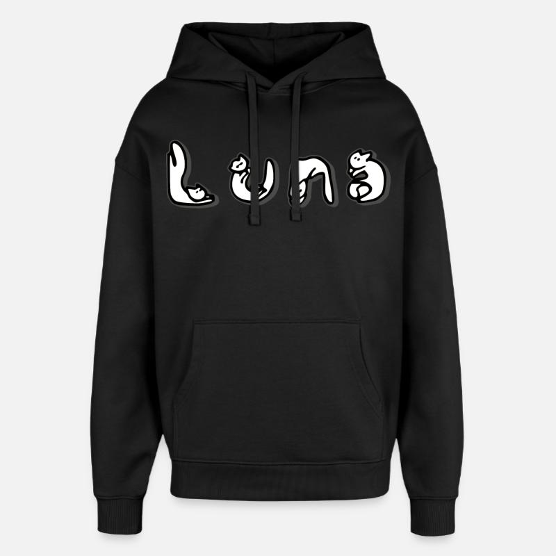 Luna - Sweat à capuche unisexe Stanley/Stella Oversized - noir