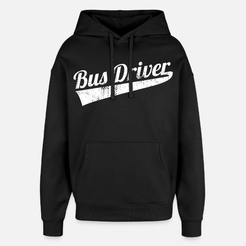 Chauffeur de bus - Sweat à capuche unisexe Stanley/Stella Oversized - noir