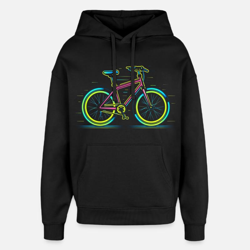 Vélo de route Retrowave - Sweat à capuche unisexe Stanley/Stella Oversized - noir
