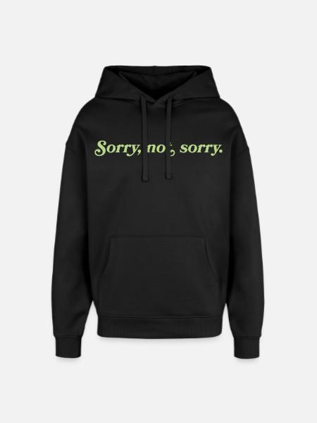 Désolé, pas désolé – Cheeky Attitude - Sweat à capuche unisexe Stanley/Stella Oversized - noir