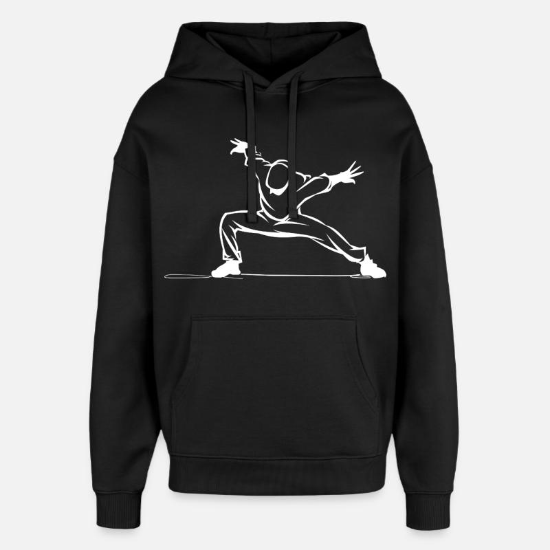 Breakdancer Zeichnung - Oversized Unisex Hoodie von Stanley/Stella - Schwarz