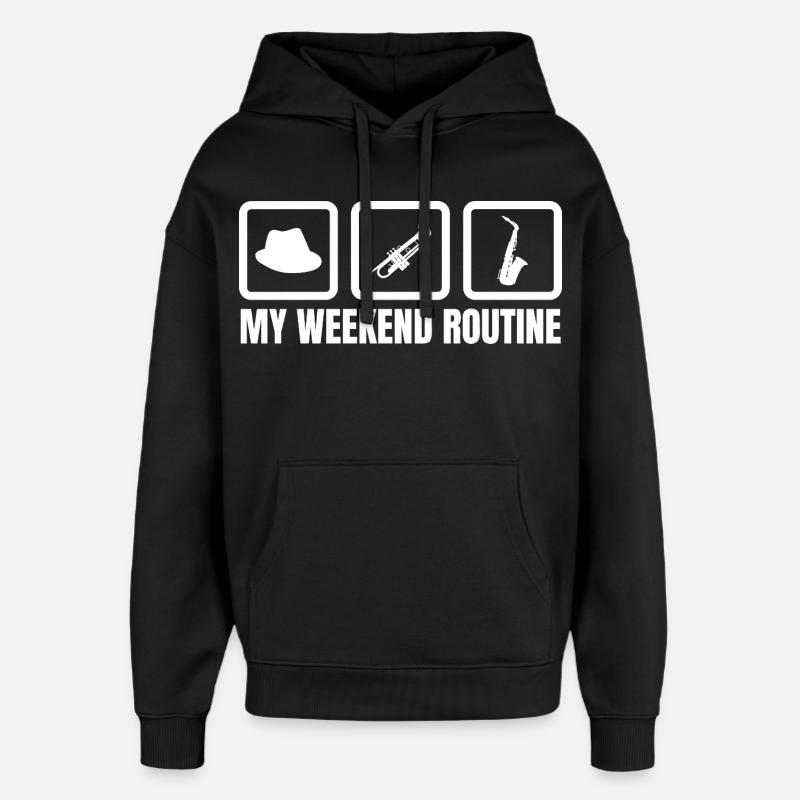 Week-end des trompettistes - Sweat à capuche unisexe Stanley/Stella Oversized - noir