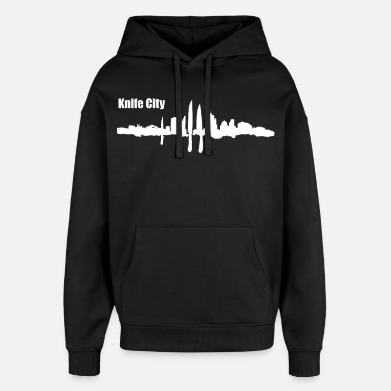 Ville de Messer - Sweat à capuche unisexe Stanley/Stella Oversized - noir