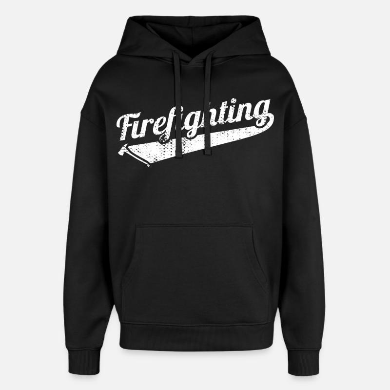 Brandbekämpfer - Oversized Unisex Hoodie von Stanley/Stella - Schwarz