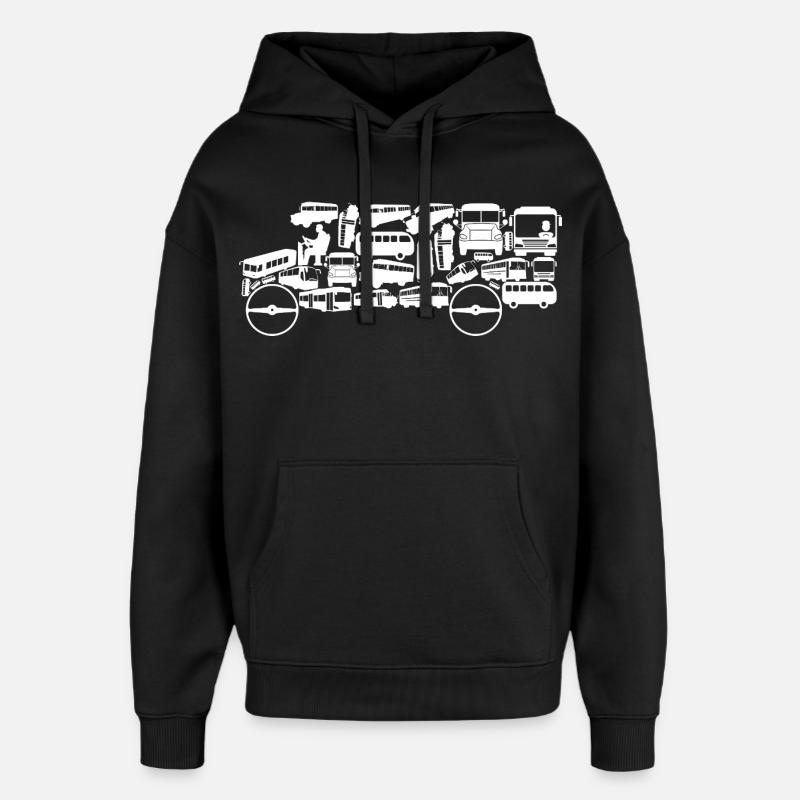 Silhouette d’autobus - Sweat à capuche unisexe Stanley/Stella Oversized - noir