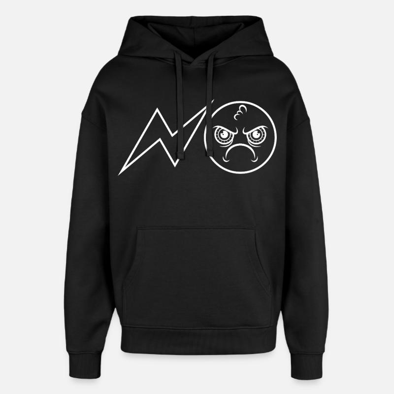 NON / Non / Non / Jamais / Non - Sweat à capuche unisexe Stanley/Stella Oversized - noir