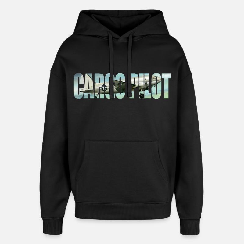 Cargo pilot C-46 - Oversized Unisex Hoodie von Stanley/Stella - Schwarz