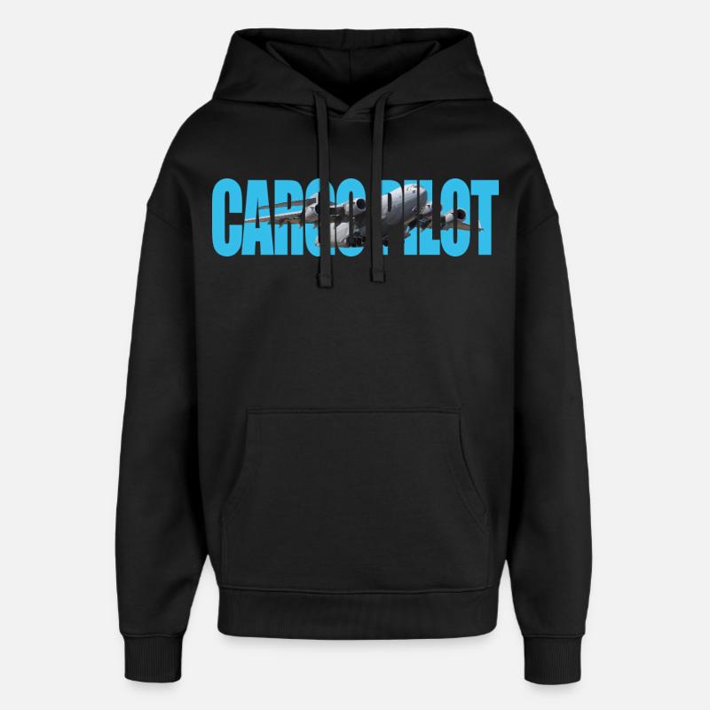 Cargo pilot C-17 - Oversized Unisex Hoodie von Stanley/Stella - Schwarz