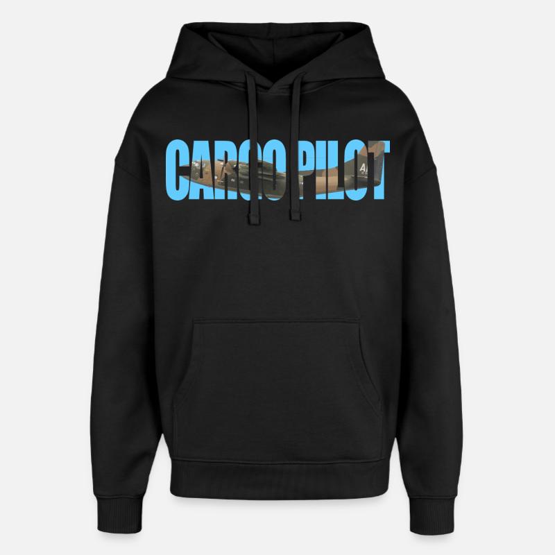 Pilote cargo C-123 - Sweat à capuche unisexe Stanley/Stella Oversized - noir