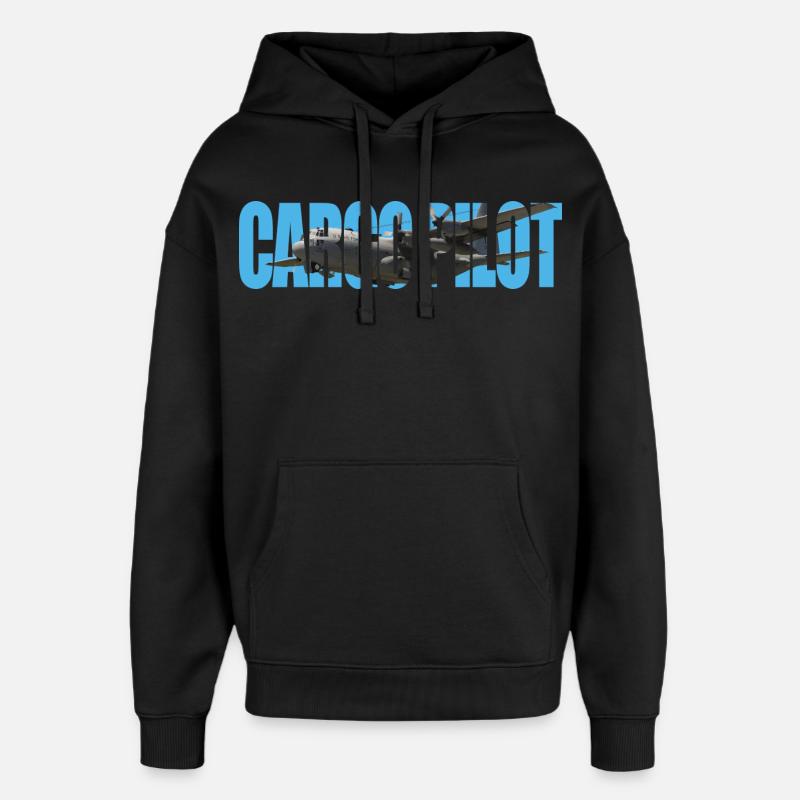 Cargo pilot C-130 - Oversized Unisex Hoodie von Stanley/Stella - Schwarz