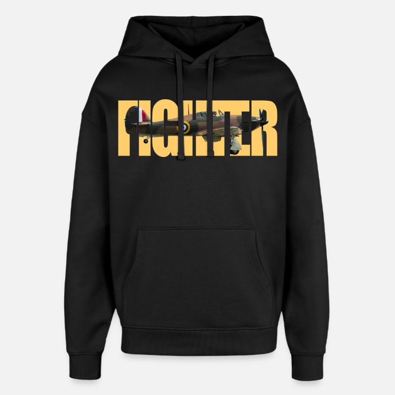 Chasseur Hurricane - Sweat à capuche unisexe Stanley/Stella Oversized - noir