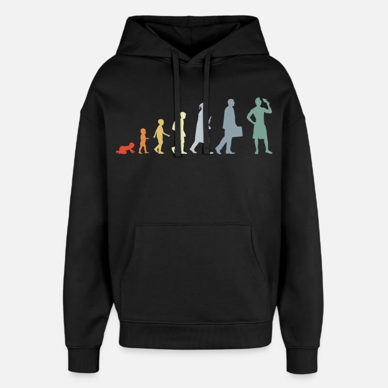 Evolution Amateurs de crème glacée - Sweat à capuche unisexe Stanley/Stella Oversized - noir