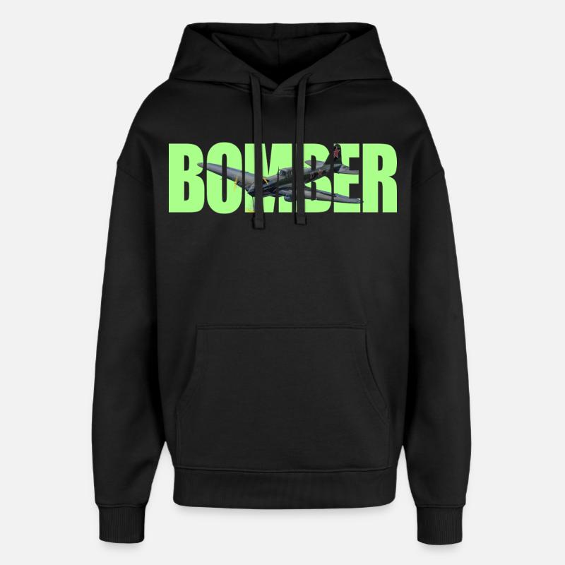 Bomber IL-2 - Oversized Unisex Hoodie von Stanley/Stella - Schwarz