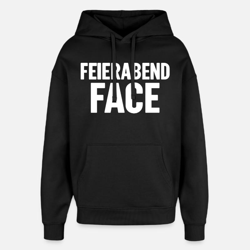 FEIERABEND FACE - Oversized Unisex Hoodie von Stanley/Stella - Schwarz