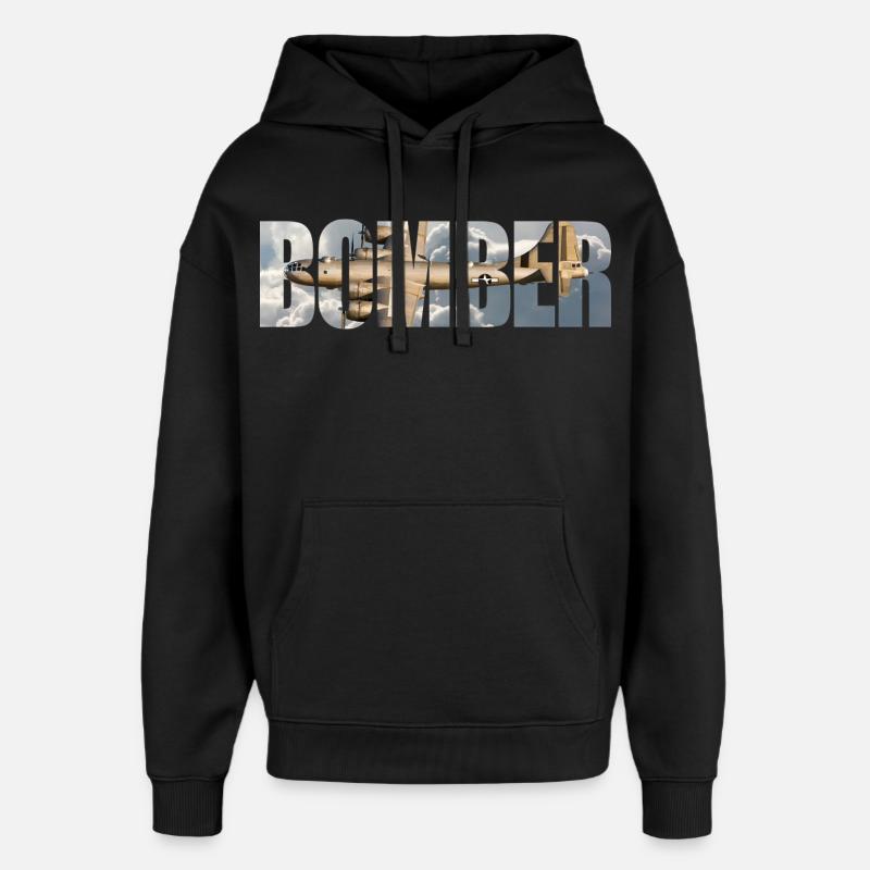 B-29 Superfortress - Sweat à capuche unisexe Stanley/Stella Oversized - noir