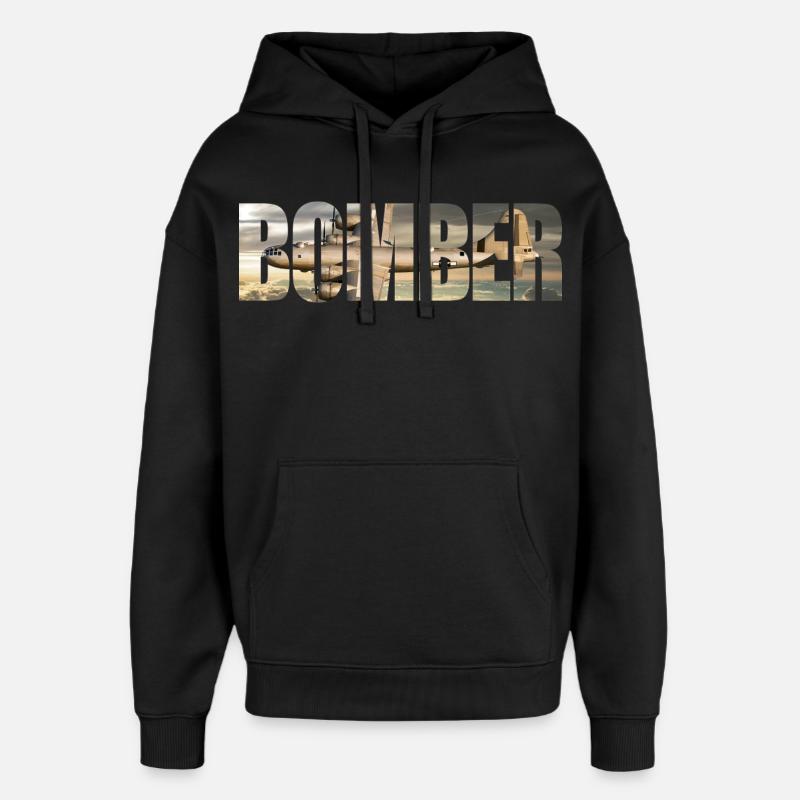 B-29 Superfortress - Sweat à capuche unisexe Stanley/Stella Oversized - noir