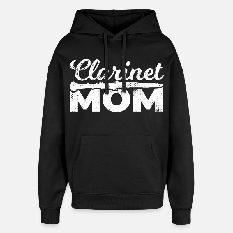 Clarinette maman - Sweat à capuche unisexe Stanley/Stella Oversized - noir