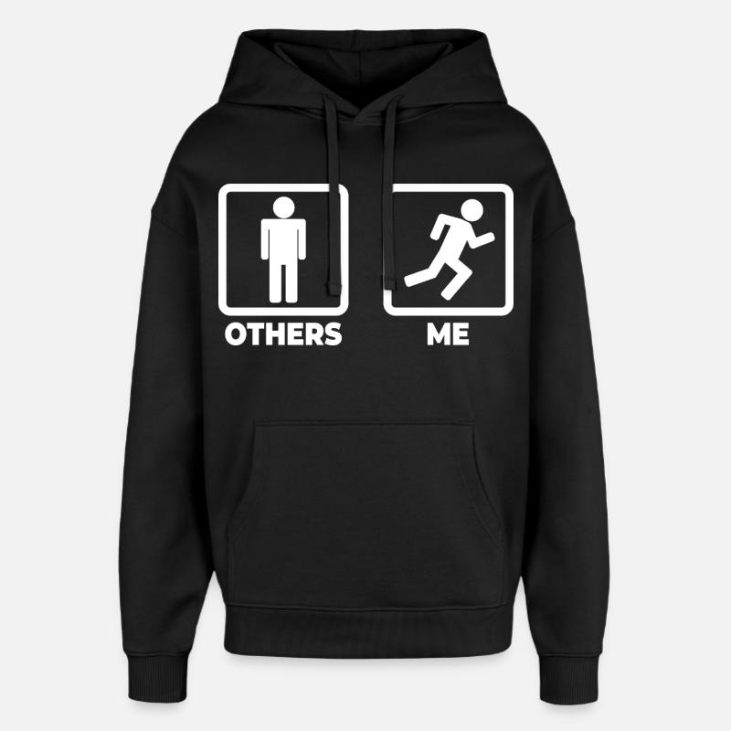 Figurine de coureur - Sweat à capuche unisexe Stanley/Stella Oversized - noir